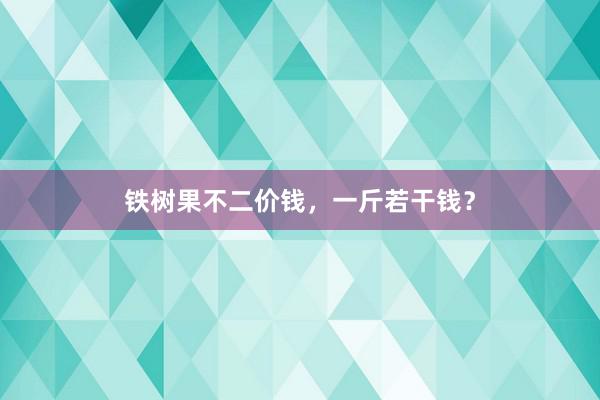 铁树果不二价钱，一斤若干钱？